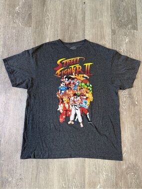 Street Fighter Logo Graphic Tee - Dark Heather
